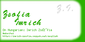 zsofia imrich business card